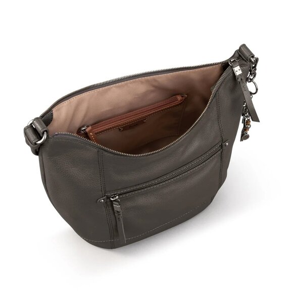 The SAK Sequoia Leather And Suede Black Hobo Bag - Picture 2 of 6